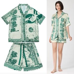 Hipnos and Nicte Limited Edition Money Million Dollar Pajamas Short Set PJ’s - L